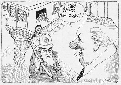 Brockie, Robert Ellison, 1932-: "...not dogs!"