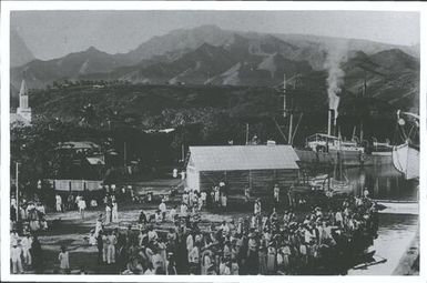 Wharf scene and S.S. Richmond