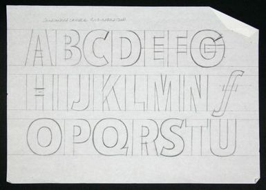 Churchward Legible Exbold Condensed 2002 Sketch