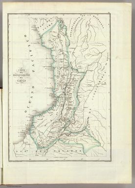 Carta del Departamento del Cauca. Gravado en Paris por Darmet, 1827. Escrito por Hacq. (Por Jose Manuel Restrepo. Paris, Libreria Americana, 1827)