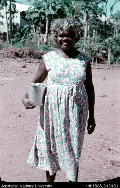 Woman holding bucket