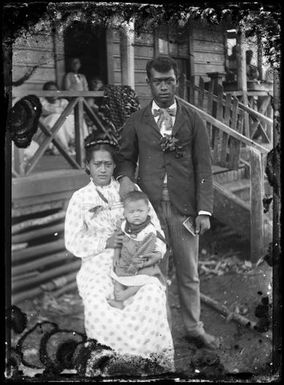 Man and woman with child