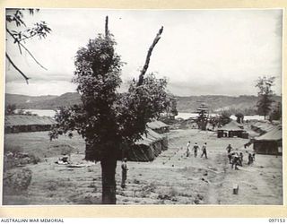 RABAUL, NEW BRITAIN. 1945-09-25. A JAPANESE WORKING PARTY ASSISTING IN THE ERECTION OF 105 CASUALTY CLEARING STATION IN RABAUL TOWNSHIP