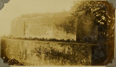 Grave of Robert Louis Stevenson on Mount Vaea, Samoa, 1928