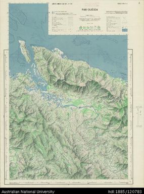 New Caledonia, Pam-ouegoa, Sheet SF-58-III-1d, 1:50 000