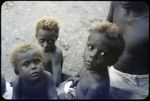 Children on steps of a house