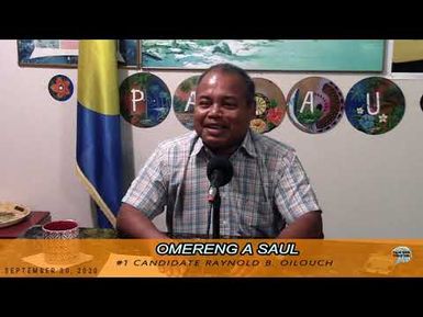 Omereng A Saul with Candidate Raynold B. Oilouch (09/30/2020)