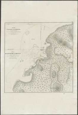 Plan Gavani la Kokil (Ostrova I︠U︡alana) / sostavlennyĭ Leĭtenantom Zavalishinym = Plan du Havre de la Coquille (Ile Ualan) / dresse par Mr. Zavalichine Lieutenant de Vaisseau en Decembre 1827