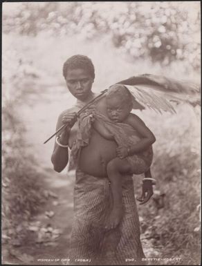 Woman and child of Opa, New Hebrides, 1906 / J.W. Beattie