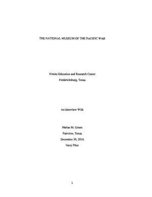 Oral History Interview with Harlan Green, December 30, 2016