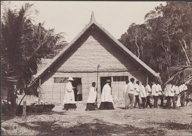 Dedication ceremony of St. Luke's Church at Mindoru, Solomon Islands, 1906 / J.W. Beattie