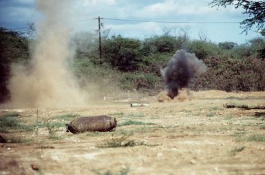 Explosives being detonated for the combat control team