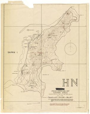 Special Operations Map of Saipan Area