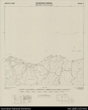 Solomon Islands, British Solomon Islands Protectorate, Guadalcanal, Series: D.C.S. (Misc) 91 (Sketch), Sheet 3, 1955, 1:50 000