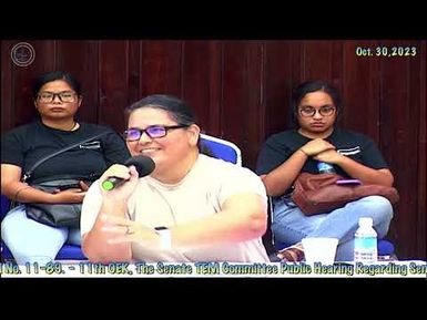 11th OEK, The Senate TEM Committee Public Hearing Regarding Senate Bill 11-89