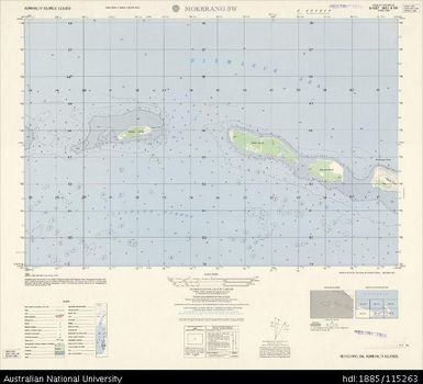 Papua New Guinea, Admiralty Islands, Mokerang SW, Series: AMS T893, Sheet 3651 II SW, 1:25 000, 1958