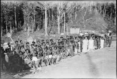Group of mine workers, New Guinea, ca. 1935 / Sarah Chinnery