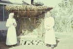 Roman Catholic Mission near Poligolo, Christmas, the nativity with Papuan background, [Papua New Guinea, Dec] 1964