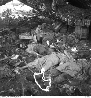 1942-12-17. PAPUA. FALL OF GONA. JAPANESE KILLED IN THE FINAL ASSAULT ON GONA