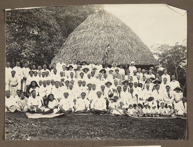 Group at the opening of Avele School, Samoa - Photographed by Alfred John Tattersall