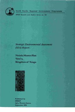 Strategic Environmental Assessment (SEA) report : Neiafu Master Plan, Vava'u, Kingdom of Tonga
