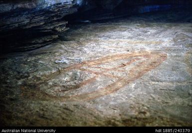 Rock painting, shield