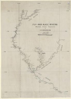 Fly and Alice rivers : sketch from traverse / S.D. Burrows