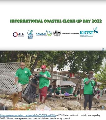 Pacific Ocean Litter Project (POLP) International Coastal Clean-up Day 2022: Waste Management and Control Division Honiara City Council