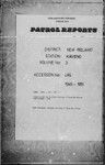 Patrol Reports. New Ireland District, Kavieng, 1949 - 1951