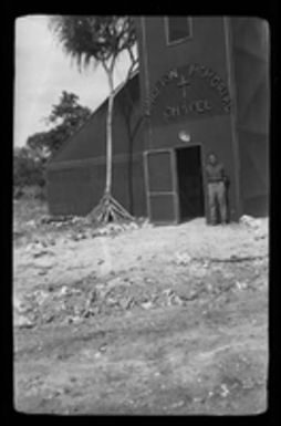 [Elmer A. Ball outside Princeton Memorial Chapel]