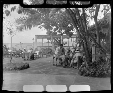 Tropique Hotel, Tahiti, showing people dining outdoors