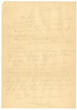 [Letter From Robert McNutt to His Parents - July 21, 1938]