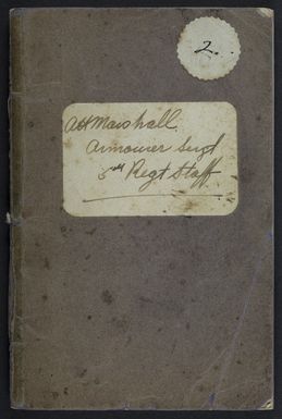 Marshall, Albert Henry, 1892-1977: First World War diary