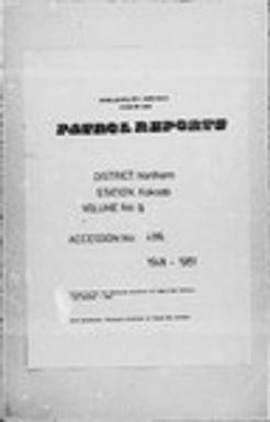 Patrol Reports. Northern District, Kokoda, 1948 - 1951