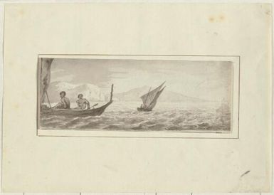 [Natives in boats off Pacific coast] W. Daniell