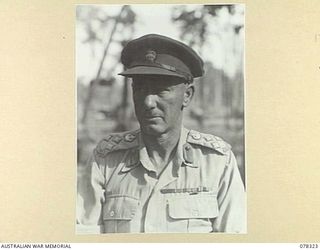 TOROKINA, BOUGAINVILLE ISLAND. 1945-01-17. VX250 BRIGADIER J. MANN, DSO, CHIEF ENGINEER, HEADQUARTERS, 2ND AUSTRALIAN CORPS