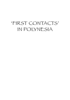 ["First Contacts in Polynesia : The Samoan Case (1722-1848) Western Misunderstandings about Sexuality and Divinity"]