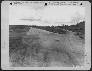 Berry Airdrome looking Northwest along runway near Port Moresby, Papua, New Guinea. 27 November 1942. (U.S. Air Force Number 77831AC)