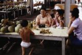 French Polynesia, merchants selling goods at Papeete market
