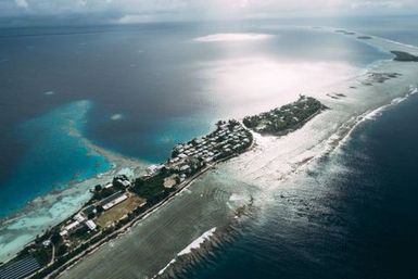 Aerial shot of Nukunonu, Tokelau