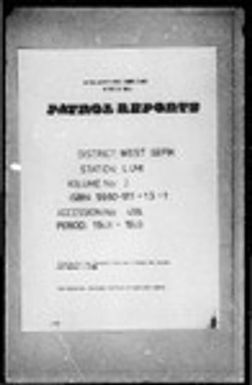 Patrol Reports. West Sepik District, Lumi, 1948 - 1949