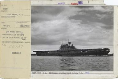 USS Hornet Entering Pearl Harbor, Territory of Hawaii