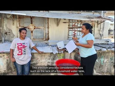 Maintaining desalinated water storage tanks in Nauru