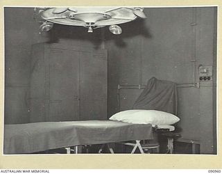 LAE, NEW GUINEA. 1945-08-14. THE OPERATING THEATRE, 2/7 GENERAL HOSPITAL