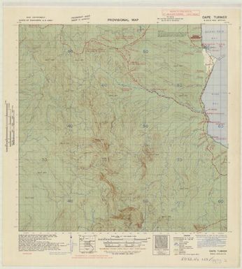 New Britain, provisional map (Cape Turner , overprinted)