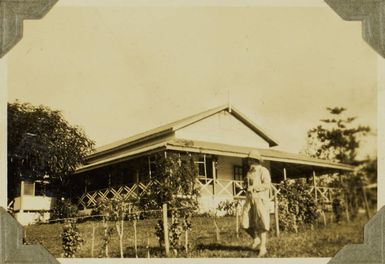 Ethel Vickery at Pastor Saaga's house, Malua, 1928