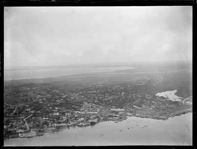 Suva Harbour with wharf area and buildings beyond, Viti Levu, Fiji