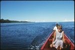 Anne Scheffer and man in a canoe