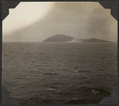 Smoke rising from a volcano, Tonga, 1929, 1 / C.M. Yonge