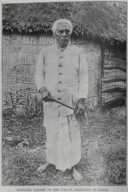 Mataafa, leader of the native rebellion in Samoa